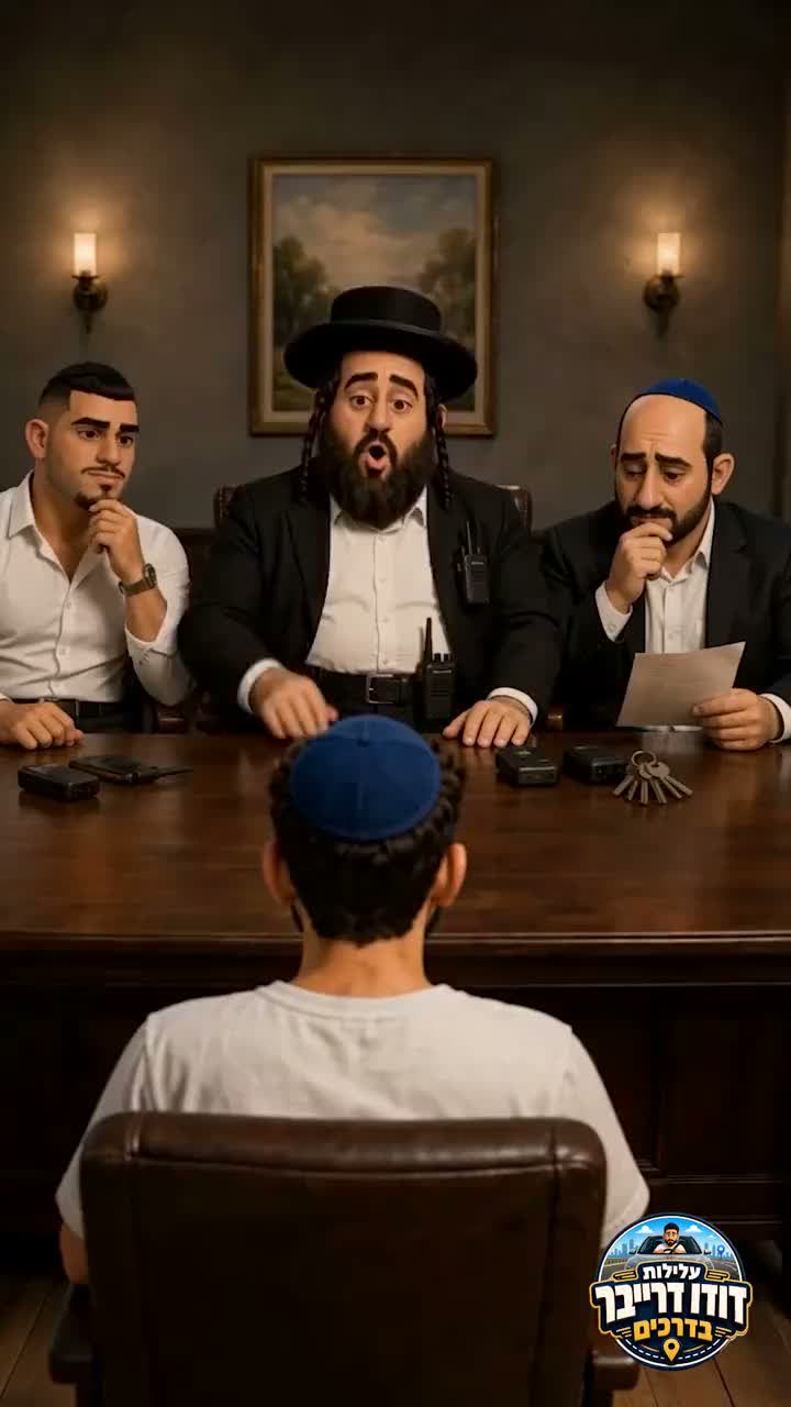 פרק 3 — נהג מול שורה של טלפונים עם קבוצות וואטסאפ.